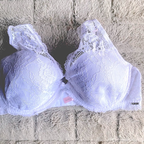 La Vie en Rose White Lace Bra - Picture 2 of 5